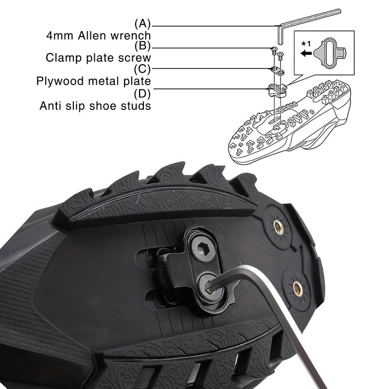 COWANIEE Cleats for Cycling Shoes for Shimano Spd, Durable Anti-Slip