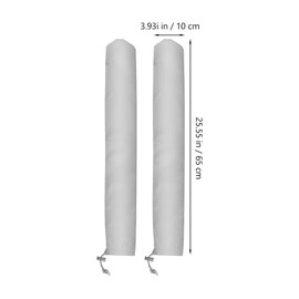 TOPPERFUN 4Pcs Windshield Wiper Blade Cover, 25.5x3.9in Polyester RV Windshield Wiper Blade Protector, Gray Wiper Blade Protector, Waterproof Rainproof Bird Droppings Wiper Cover