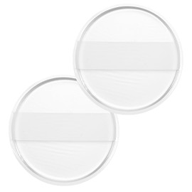 4Pcs Silicone Makeup Sponge, Clear Round Powder Puff Washable Makeup Applicator for Women Girls Non-Absorbent Cosmetic Beauty Blender for Foundation, Concealer, Cream, Blush, Highlighter