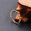 Rose Gold Plated 925 Sterling Silver CZ Simulated Diamond Stackable