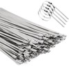 AWYZ Metal Cable Ties 100 Pack, 10 inch Stainless Steel