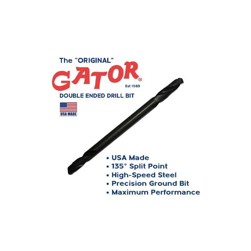 Gator 1/8'' Double End Drill Bit (Pack of 12) (USA
