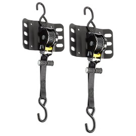 Retractable Ratchet Straps for Ford F150, 2PCS 10 Ft Self-Retracting Heavy Duty Truck Bed Tie-Down Straps for F150, F250, F350 2015-2025, Bed Mount with Quick-Release System