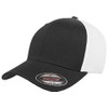 Flexfit Unisex Fitted Cotton Twill Cap, black white