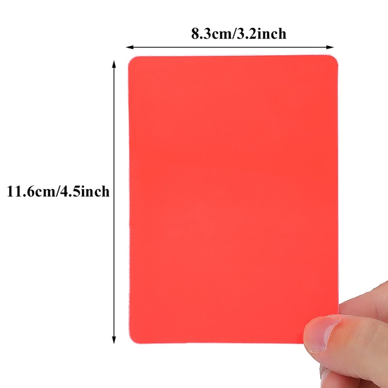 Akozon PVC Soccer Match Football Game Referee Red and Fluorescent