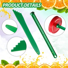 4 Pieces Canning Tools Kit, 2 Pieces Magnetic Lid Lifter Jar Lid Lifter and 2 Pieces Canning Bubble Bubble Remover Measurer Canning Tools, Canning Supplies (Dark Green)