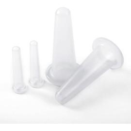 4Pcs Transparent Massage Cupping Set Silicone Mini Facial Cups Face Massager Helper Skin Care Neck Back Eyes Massaging Cup Safe to Use, Don't Worry About Burns Health Care Products