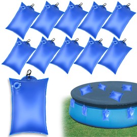 20 Pack Swimming Pool Cover Hanging Bag with Hooks, PVC Leakproof Pool Cover Weights for Above Ground Pool, Heavy Duty Pool Water Bags Wall Bag for Winter Pool Cover Hot Tub Weight Bags