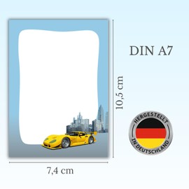 12 Mini Notepads Racing Car Racing Car Notepad Party Bag Guest Gift for Birthday Children's Birthday Boys