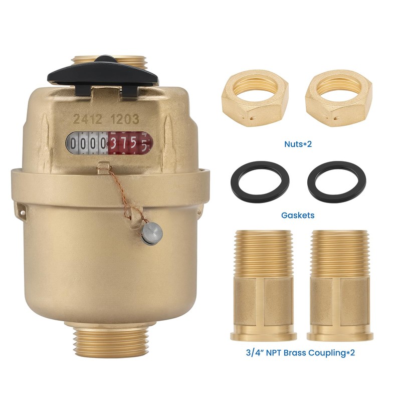 MEASUREMAN 3/4" Non-Pulsed Rotary Piston Volumetric Cubic Meter Water Meter