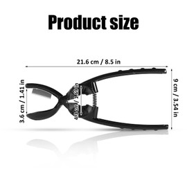 Walnut Cracker, 2 in 1 Nutcracker Chestnut Clip Aluminum Alloy Chestnut Cutter Multifunctional Chestnut Opener Tool Pecan Sheller Nut Crackers for All Nuts (Black)