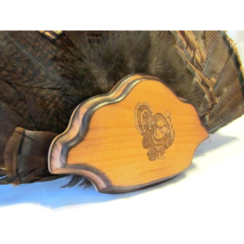 Turkey Fan Plaque-Engraved Hardwood