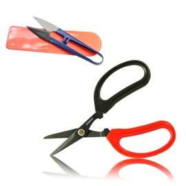DynaCut Bonsai Scissors, Floral Shears with Complimentary Bud Trimmer (Snips), High Carbon Pruning Shear, Roots Branches Trimming Tool Garden Cutter for Fruit Tree Flower with a FREE Bud Trimmer