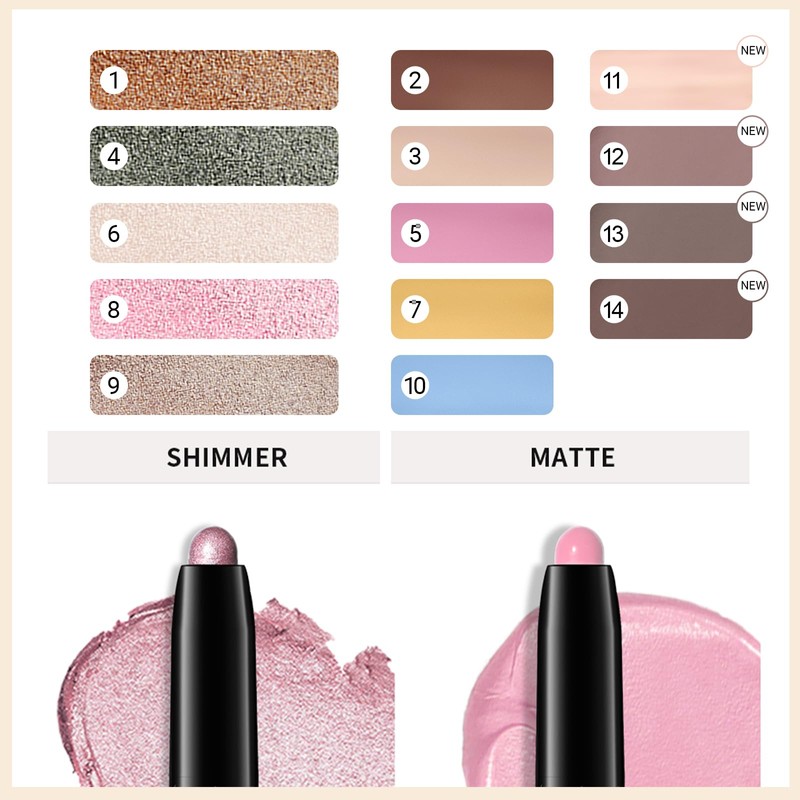 Erinde Waterproof Cream Eyeshadow Stick, Dark Green Shimmer Eye Shadow