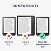kwmobile Foldable PU Leather Cover and Stand for eReader Compatible