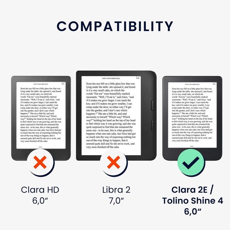 kwmobile Foldable PU Leather Cover and Stand for eReader Compatible