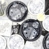 Ywediim 70s Disco Party Supplies, Includes Plates, Napkins, Cups, Straws,