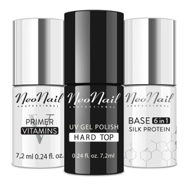 NEONAIL Set Hard Top 7.2 ml + Base Silk Protein 7.2 ml + Primer Vitamins Acid- Preparation 7.2 ml