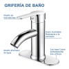 Grifería Banna GRB01 Monomando Cromado Acero Inoxidable para Baño