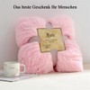 Freyamy Fluffy Long Hair Microfibre Faux Fur Cuddly Blanket 80