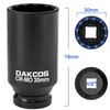 DAKCOS 30mm Socket 1/2" Drive 12 Ponit Impact Wrench Socket