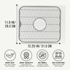 DecorRack Gray Sink Protectors for Kitchen, Plastic 12" x 11"