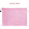 Boxonly A4 Plastic Wallets Zip Lock Bags Mesh Document Wallet