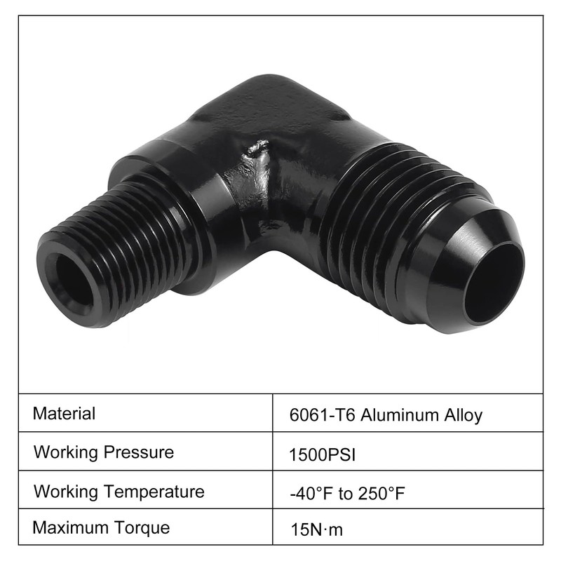 EVIL ENERGY 6AN to 1/8" NPT Male 90 Degree Fitting