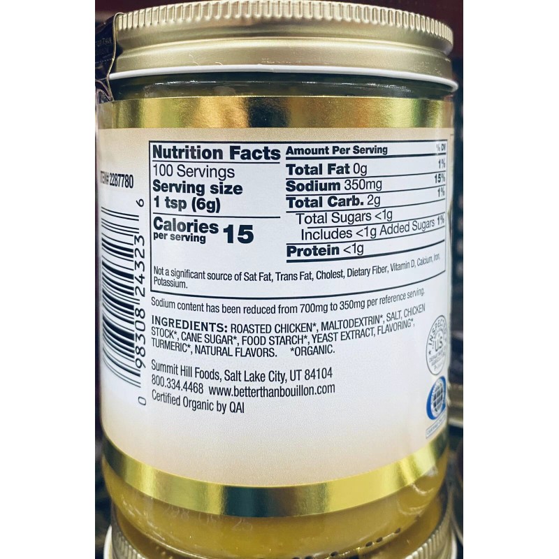 Better Than Bouillon Organic Roasted Chicken Base USDA Organic 21
