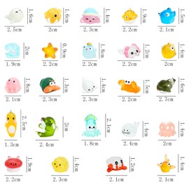 ONEST 48 Pieces Mini Ocean Animal Figurines Playset Hand Painted Little Animals Toys Resin Small Animals Figures for Kids Adults
