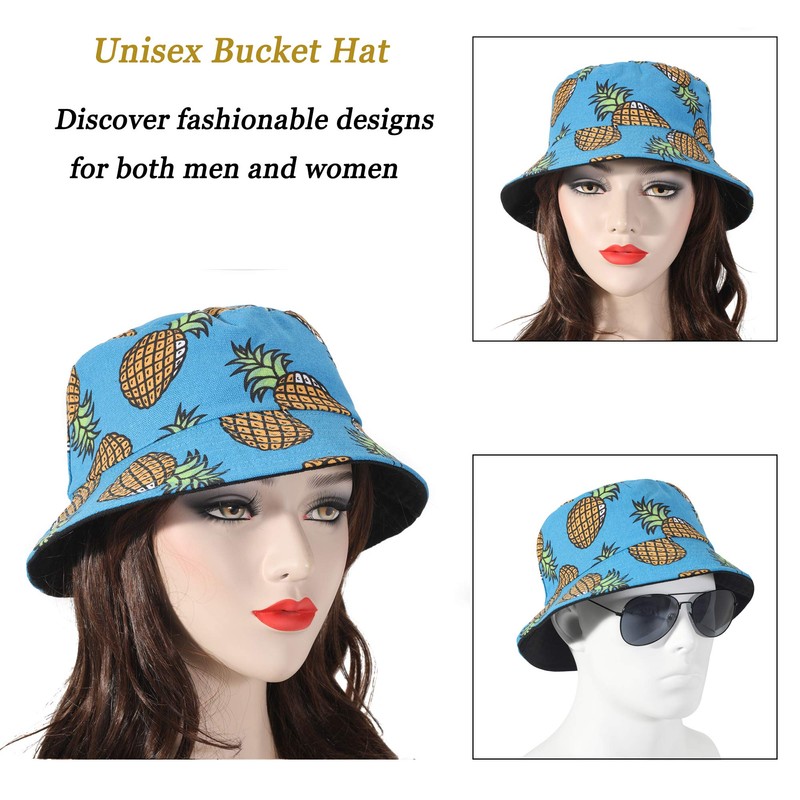ZLYC Sun Hat Unisex with Fruit Print, Beach Hat, Angler