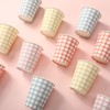 Tioncy 9 oz Gingham Paper Drinking Cups, 100 Pieces, 4