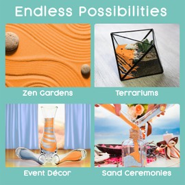 Sandsational Sparkle Cobalt Unity Sand, 2 LB (32 oz), Royal Blue Colored Sand for Weddings, Vase Filler, Home Décor, Crafts, Terrariums, and More