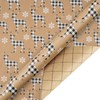 RUSPEPA Christmas Wrapping Paper, Kraft Paper - Deer, Snowflake and