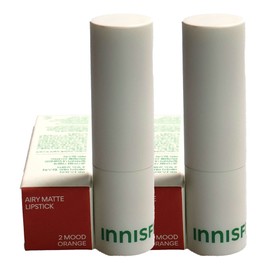 Innisfree Airy Matte Lipstick 2 Mood Orange x2 / 이니스프리 에어리 매트 립스틱 2 무드오렌지 x2개