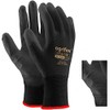 24 Pairs PU Coated Black Nylon Work Gloves. Gardening, Builders,