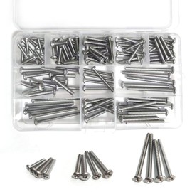 Machine Screws, 102 PCS #6-32#8-32 Thread Phillips Pan Head Electricians Screw Kit for Electrical Wall Plate Switch, Receptacles Mounting Screws