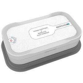 utilimedic UV8LED UV Light Sanitizer for Cell Phone | Car & Home Use | Eliminates 99.9% of Bacteria and Viruses 8 UV-C LED Lights with 360 Degrees Immersion | Fast Wireless Charging Pad