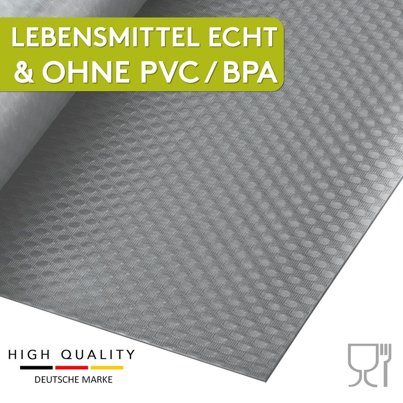 LILENO HOME Drawer Mat 30 x 150 cm (Silver) Set