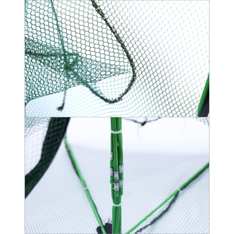 QWORK® Foldable Fishing Net, Nylon Crab Net, Shrimp Net, Perfect