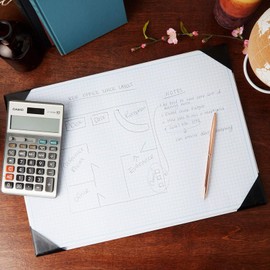 Stockroom Plus Large Desk Blotter Graph Paper Pad - Refillable 50 Sheets 17 x 12 Inches for Office and School Supplies