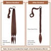 NJCXOLA Braid Extensions Pferdeschwanz Verlängerung mit Haargummi, 100 cm Lang