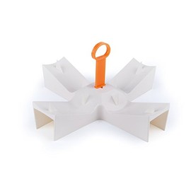 Excelsa Quick Cook Cuocipatate Microonde, Polipropilene, TPX, Bianco con Dettagli Arancio, 20x23x6 cm