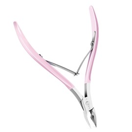 INFILILA Cuticle Cutter, Pink Nail Cuticle Trimmer, Stainless Steel Cuticle Trimmer, Extremely Sharp Full Jaw Cuticle Cutter Nail Care, Professional Manicure Tools for Home Salon Use