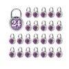 ZonRo Locks Combination Padlock, Fixed Dial Combination Padlock 24 Pack,3