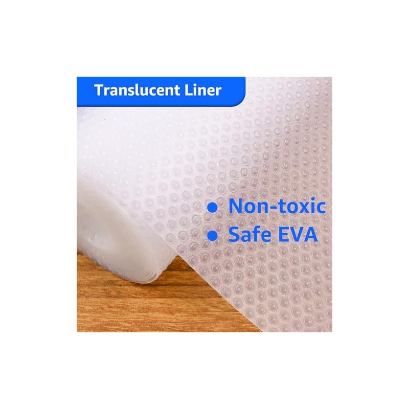 PABUSIOR 10-Inch Clear Cabinet Drawer Liner: Translucent Waterproof Small Kitchen