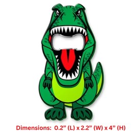 T-Rex Magnet Bottle Opener Epoxy Metal Tyrannosaurus Dinosaur