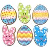 Easter Bunny and Egg Cookies- 6 Decorated Shortbread Bunnies and