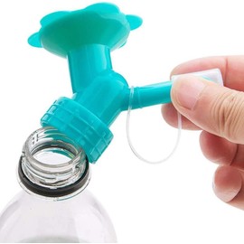 AKOAK 2 Pcs Bottle Cap Sprinkler, Plastic Double Head Bottle Sprayer, Small Watering Can for Plants or Flowers, Bottle Sprayer Bonsai Indoor Nursery Watering Can, Gardening Tool