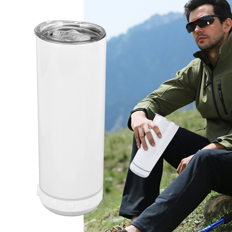 20oz/600ml Portable Music Tumbler Cup Detachable Bluetooth Speaker Cup Vacuum